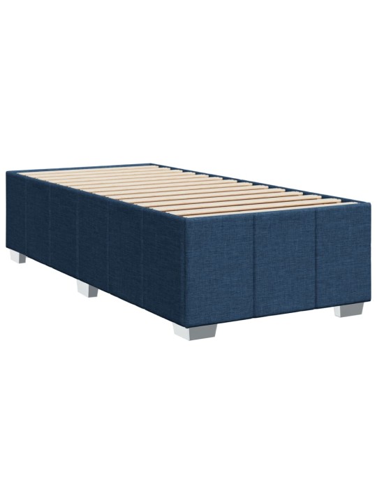 Box spring postel s matrací modrá 90x200 cm textil
