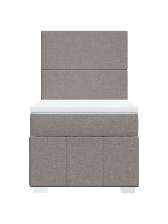 Box spring postel s matrací taupe 100 x 200 cm textil