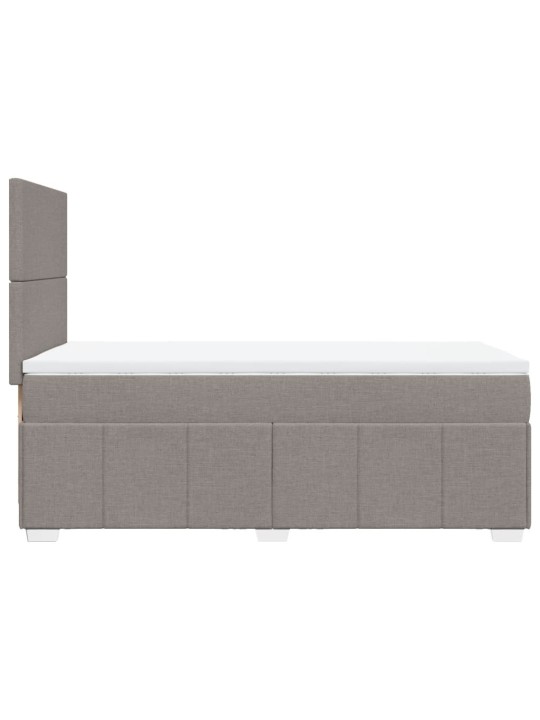 Box spring postel s matrací taupe 100 x 200 cm textil