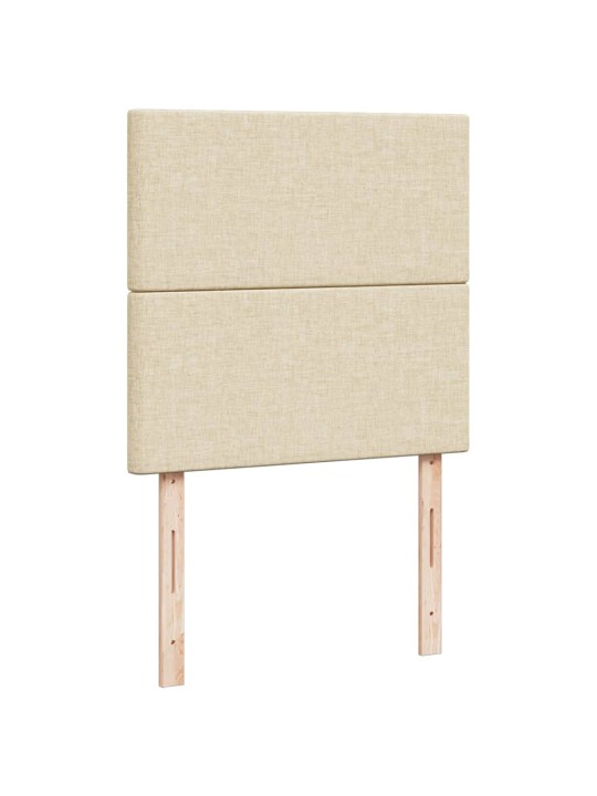 Box spring postel s matrací krémová 100 x 200 cm textil