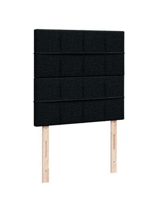 Box spring postel s matrací černá 100 x 200 cm textil