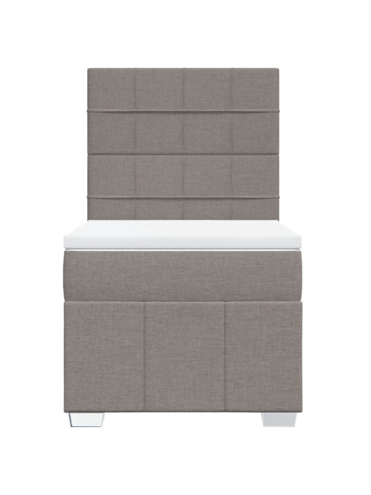 Box spring postel s matrací taupe 100 x 200 cm textil