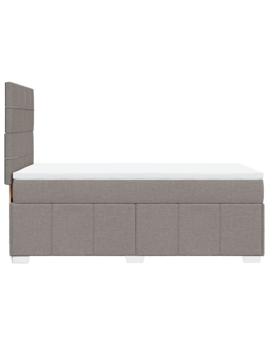 Box spring postel s matrací taupe 100 x 200 cm textil