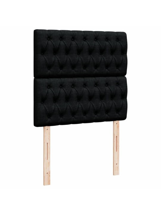 Box spring postel s matrací černá 100 x 200 cm textil