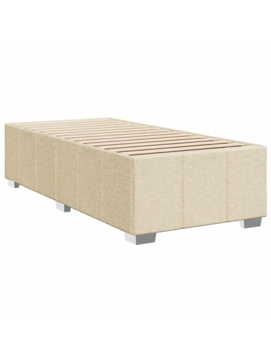 Box spring postel s matrací krémová 100 x 200 cm textil