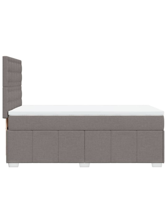 Box spring postel s matrací taupe 100 x 200 cm textil