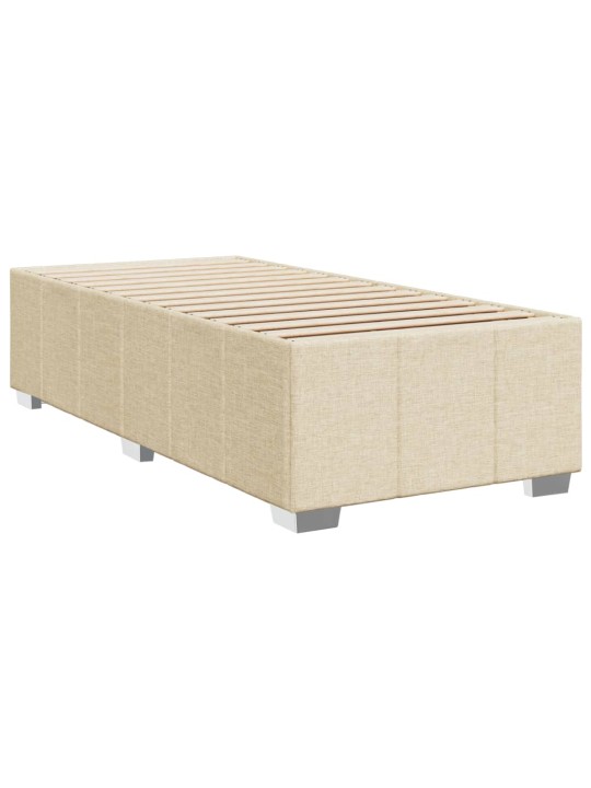 Box spring postel s matrací krémová 100 x 200 cm textil