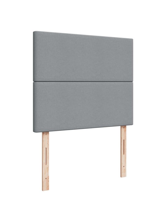 Box spring postel s matrací světle šedá 120x190 cm textil