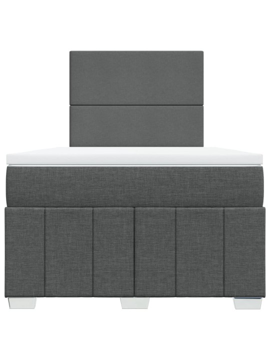 Box spring postel s matrací tmavě šedá 120x190 cm textil