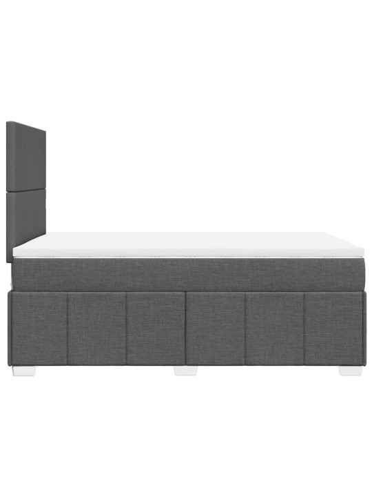 Box spring postel s matrací tmavě šedá 120x190 cm textil