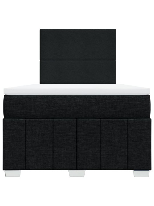 Box spring postel s matrací černá 120x190 cm textil