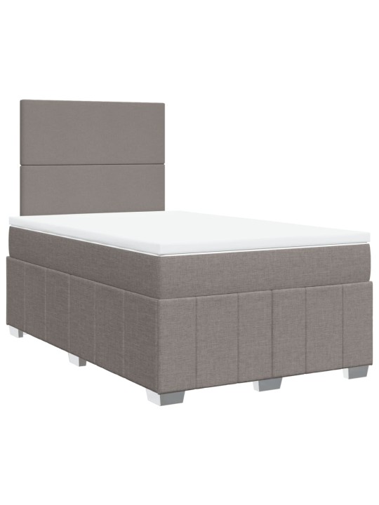 Box spring postel s matrací taupe 120x190 cm textil