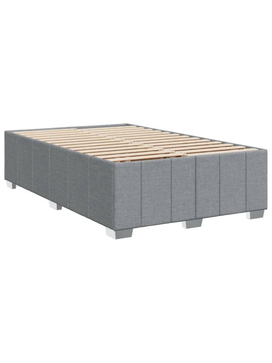 Box spring postel s matrací světle šedá 120x190 cm textil
