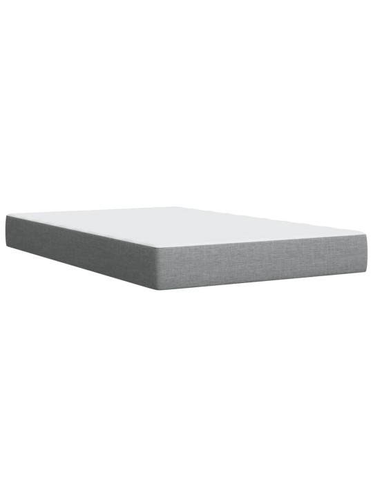 Box spring postel s matrací světle šedá 120x190 cm textil