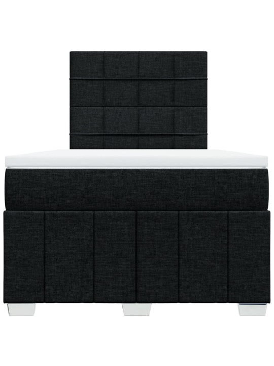 Box spring postel s matrací černá 120x190 cm textil