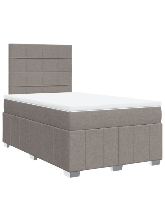 Box spring postel s matrací taupe 120x190 cm textil