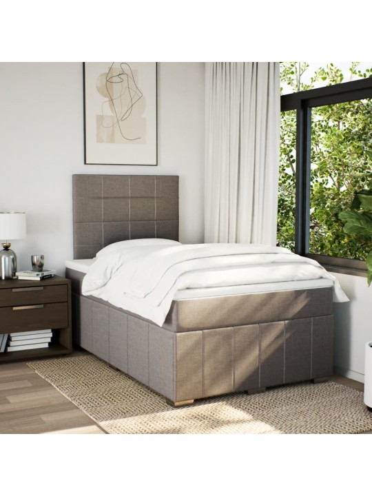 Box spring postel s matrací taupe 120x190 cm textil