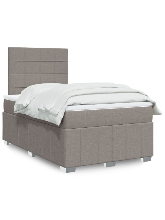Box spring postel s matrací taupe 120x190 cm textil