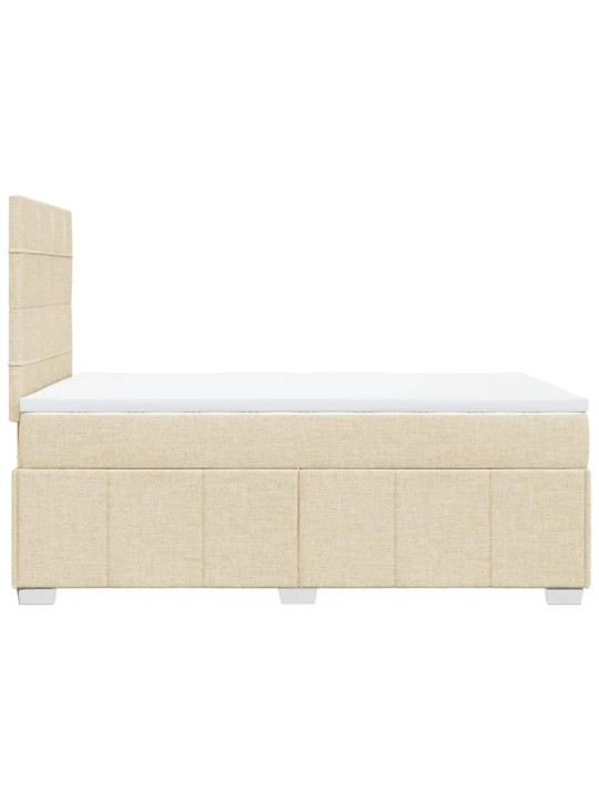 Box spring postel s matrací krémová 120x190 cm textil