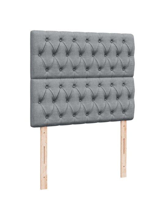 Box spring postel s matrací světle šedá 120x190 cm textil