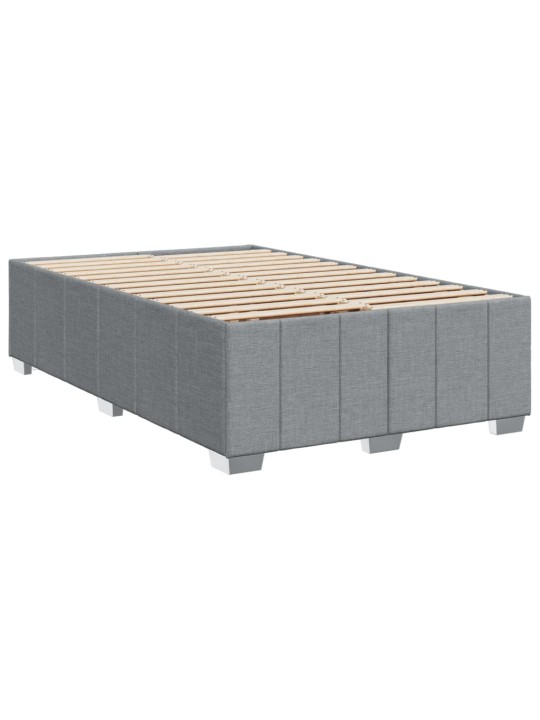Box spring postel s matrací světle šedá 120x190 cm textil