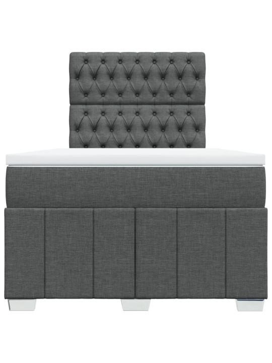 Box spring postel s matrací tmavě šedá 120x190 cm textil