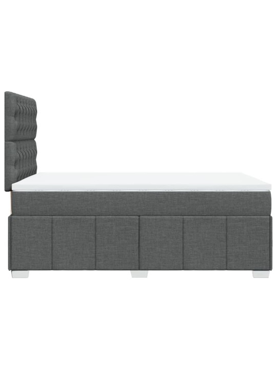 Box spring postel s matrací tmavě šedá 120x190 cm textil