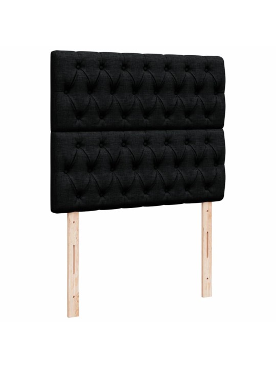 Box spring postel s matrací černá 120x190 cm textil