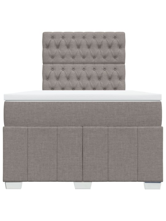 Box spring postel s matrací taupe 120x190 cm textil