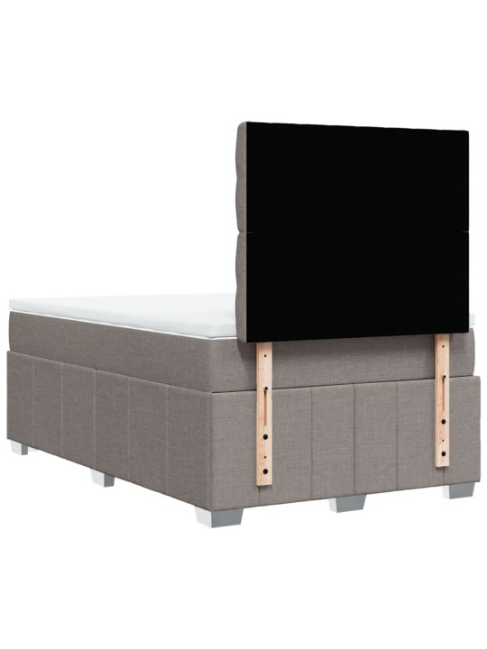 Box spring postel s matrací taupe 120x190 cm textil