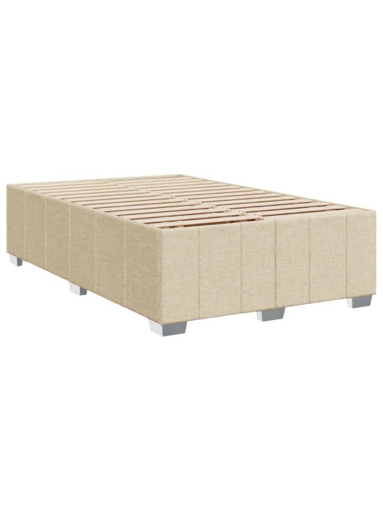 Box spring postel s matrací krémová 120x190 cm textil