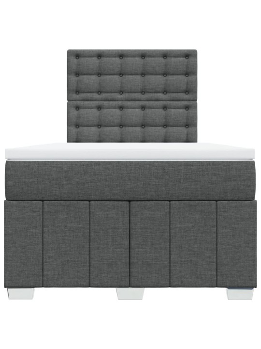 Box spring postel s matrací tmavě šedá 120x190 cm textil