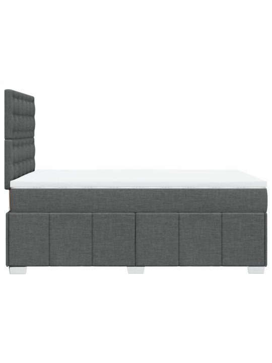 Box spring postel s matrací tmavě šedá 120x190 cm textil