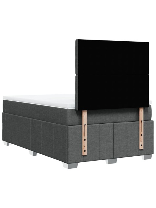 Box spring postel s matrací tmavě šedá 120x190 cm textil