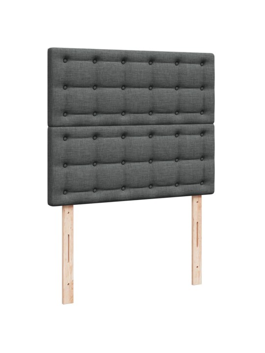 Box spring postel s matrací tmavě šedá 120x190 cm textil
