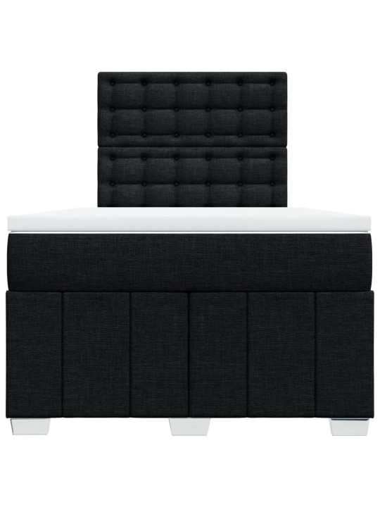 Box spring postel s matrací černá 120x190 cm textil