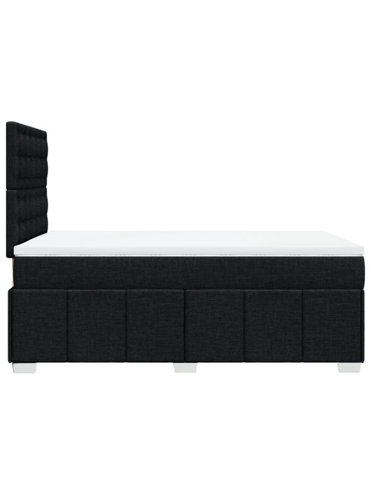 Box spring postel s matrací černá 120x190 cm textil