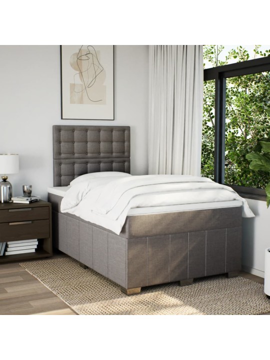 Box spring postel s matrací taupe 120x190 cm textil