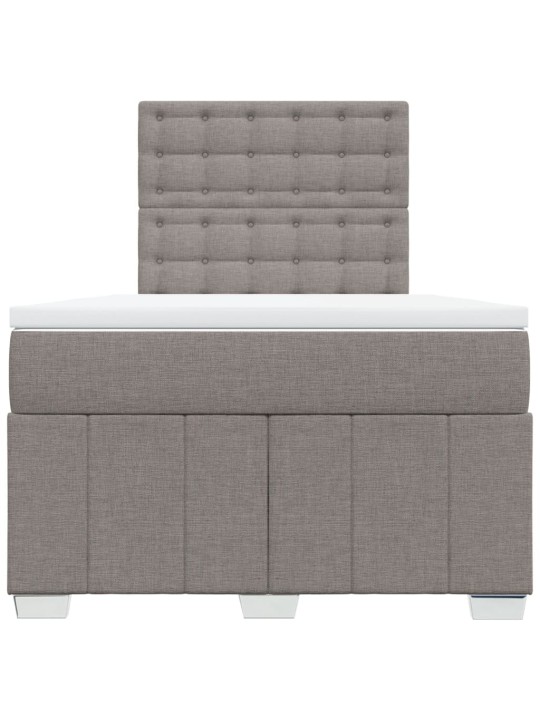 Box spring postel s matrací taupe 120x190 cm textil
