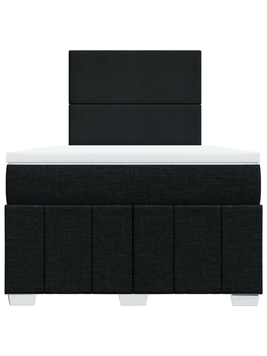 Box spring postel s matrací černá 120x200 cm textil