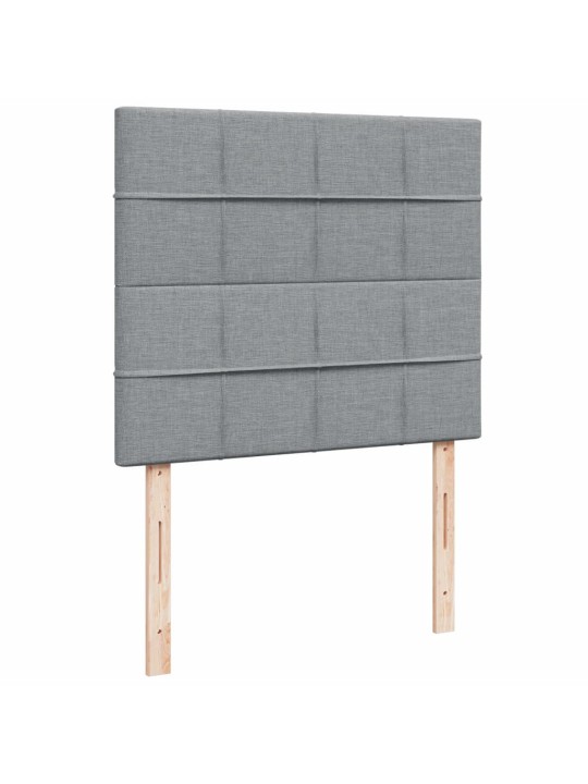 Box spring postel s matrací světle šedá 120 x 200 cm textil