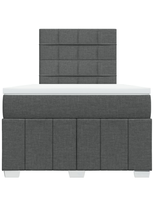 Box spring postel s matrací tmavě šedá 120x200 cm textil