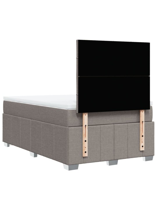 Box spring postel s matrací taupe 120x200 cm textil