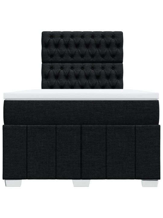 Box spring postel s matrací černá 120x200 cm textil