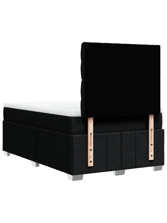 Box spring postel s matrací černá 120x200 cm textil