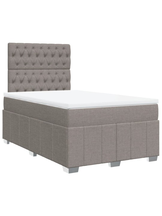 Box spring postel s matrací taupe 120x200 cm textil