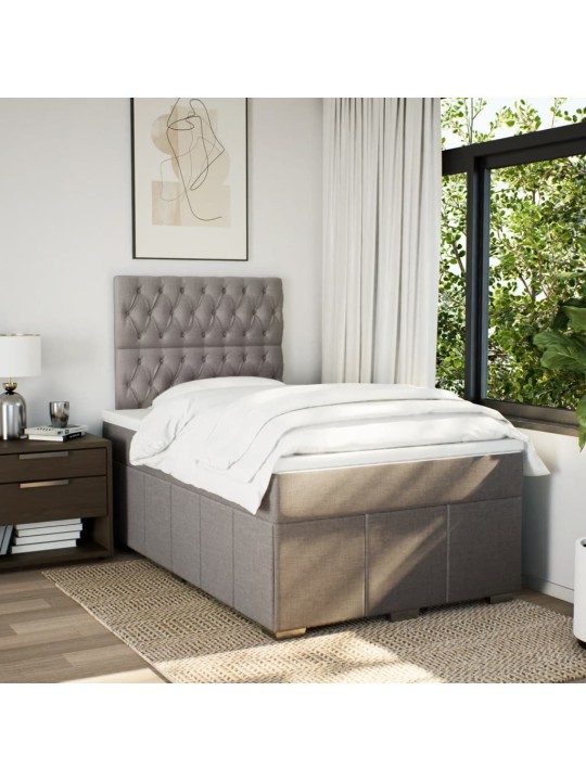 Box spring postel s matrací taupe 120x200 cm textil