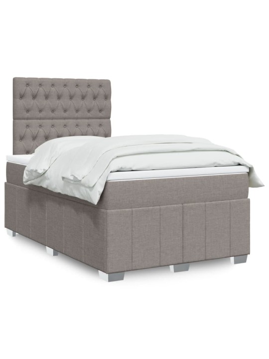 Box spring postel s matrací taupe 120x200 cm textil
