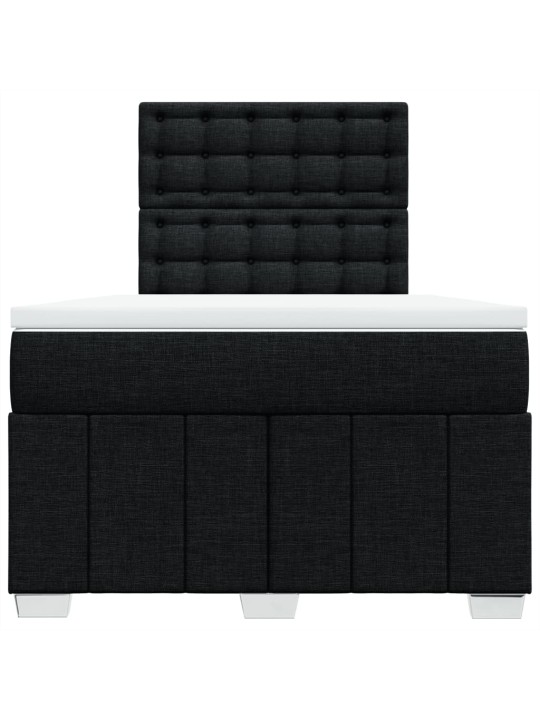 Box spring postel s matrací černá 120x200 cm textil