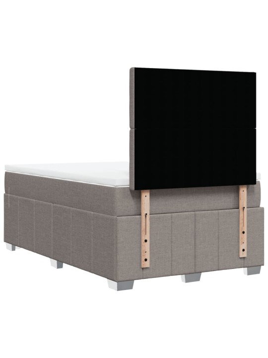 Box spring postel s matrací taupe 120x200 cm textil